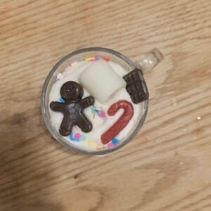 Alternative view of warm cup candle