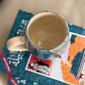 Alternative view of Blue Leaf Artisan mug