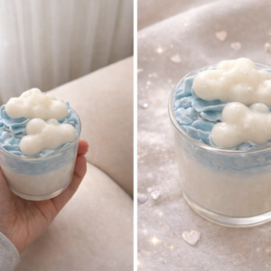 Dreamy cloud candle